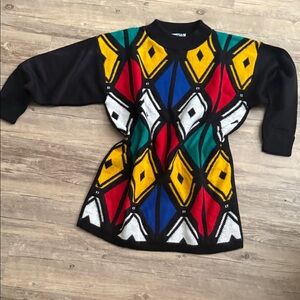 Colorful Geometric Pattern Sweater